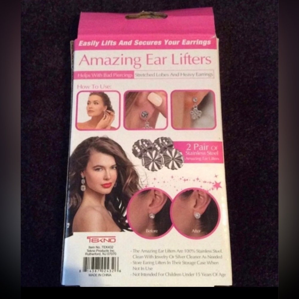 ‼️Tekno Amazing Ear Lifters - Silver NWT As seen on tv